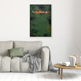 Green Echoes - Framed Canvas Print by Susan Wooler