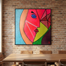 The Geometric Glance - Framed Canvas Print
