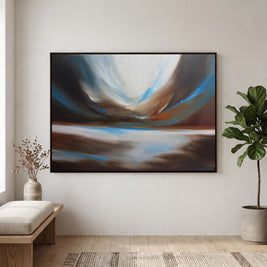 Drifting Light - Framed Canvas Print