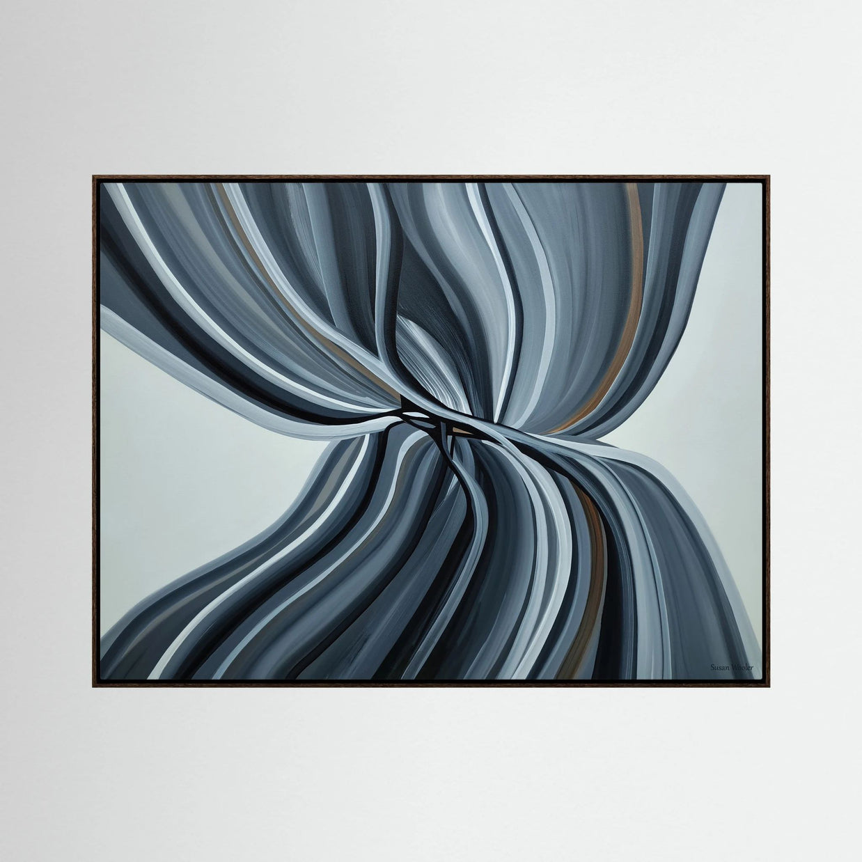 Structural Flow - Framed Canvas Print