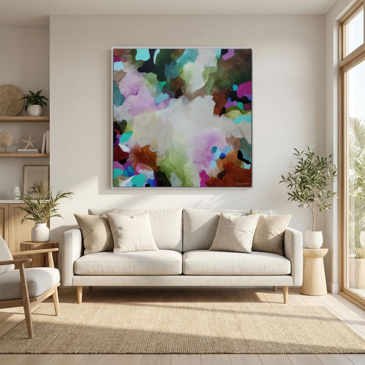 Movement in Colour - Framed Canvas Print