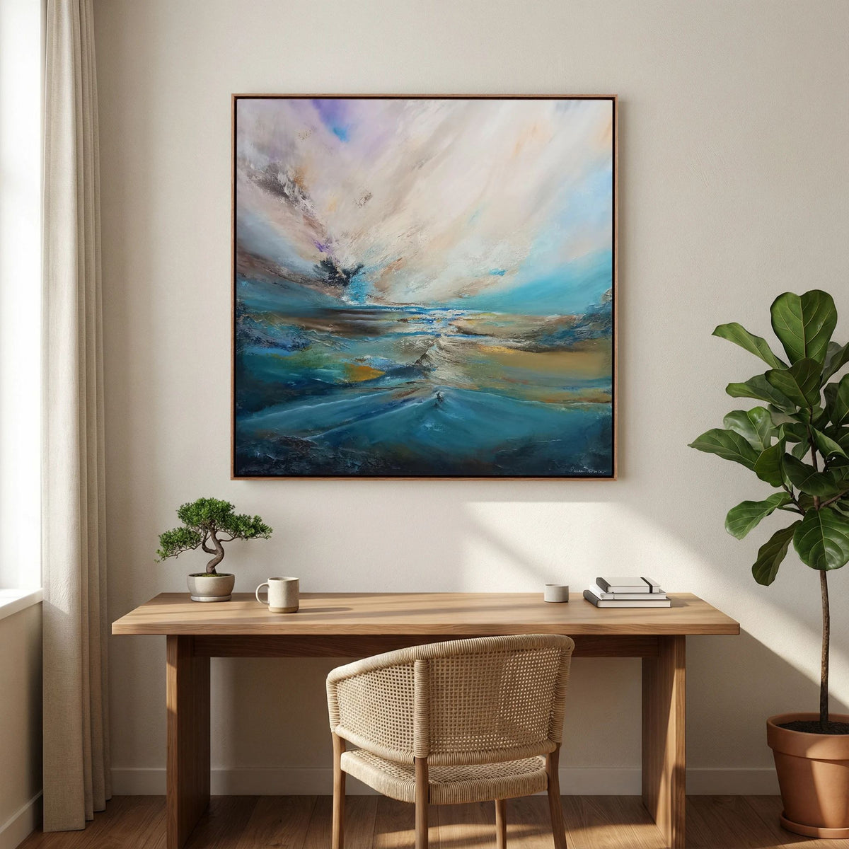 Silent Drift - Framed Canvas Print