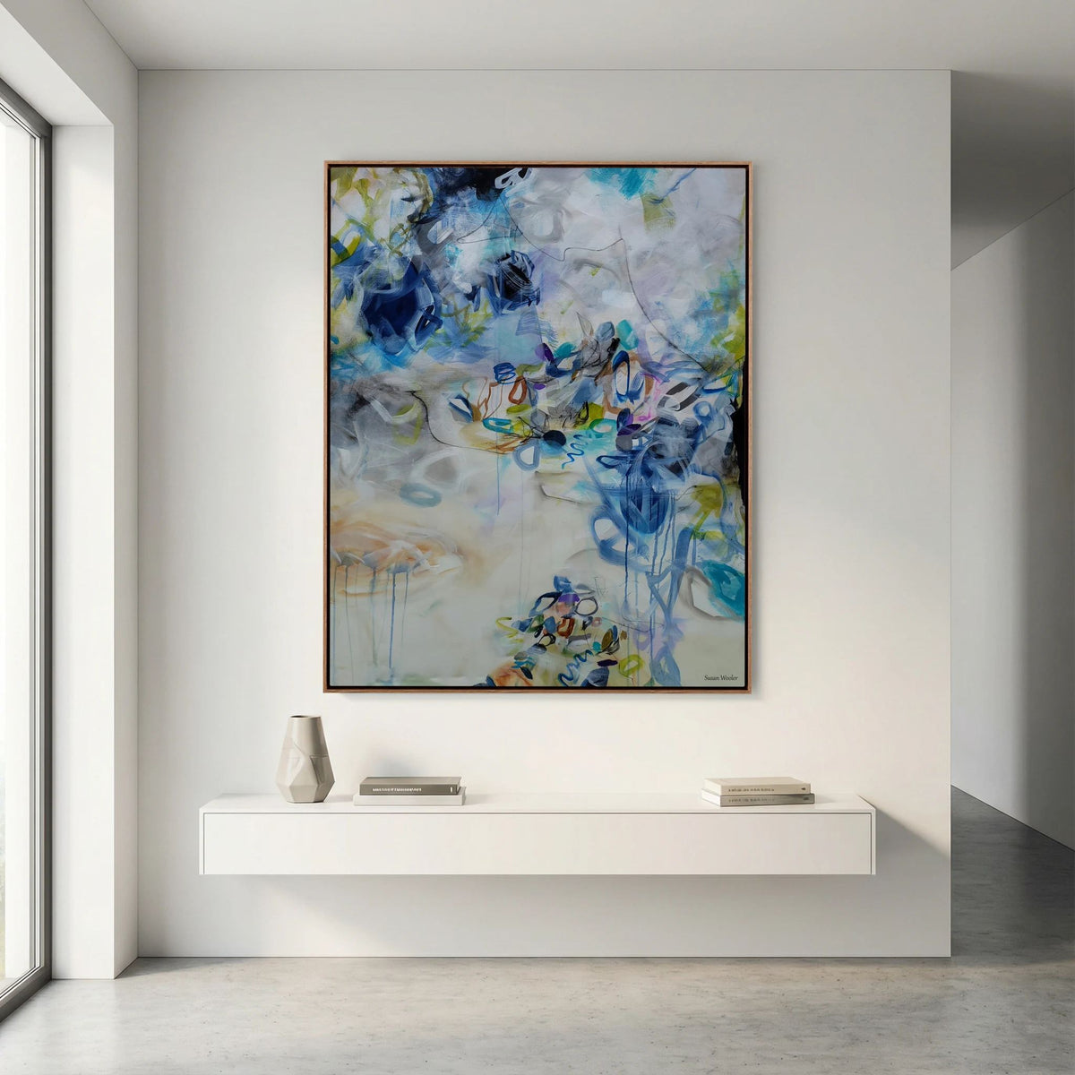 Exhaled Emotions - Framed Canvas Print