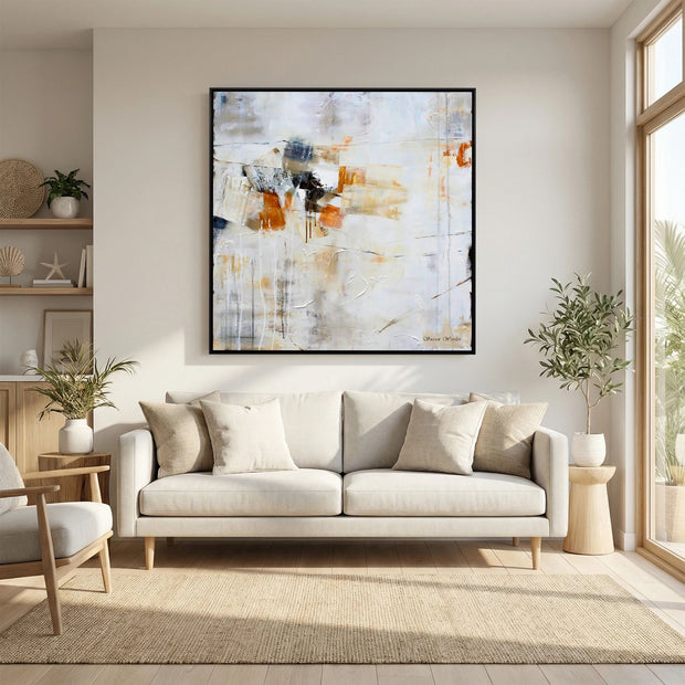 White Beach - Framed Canvas Print