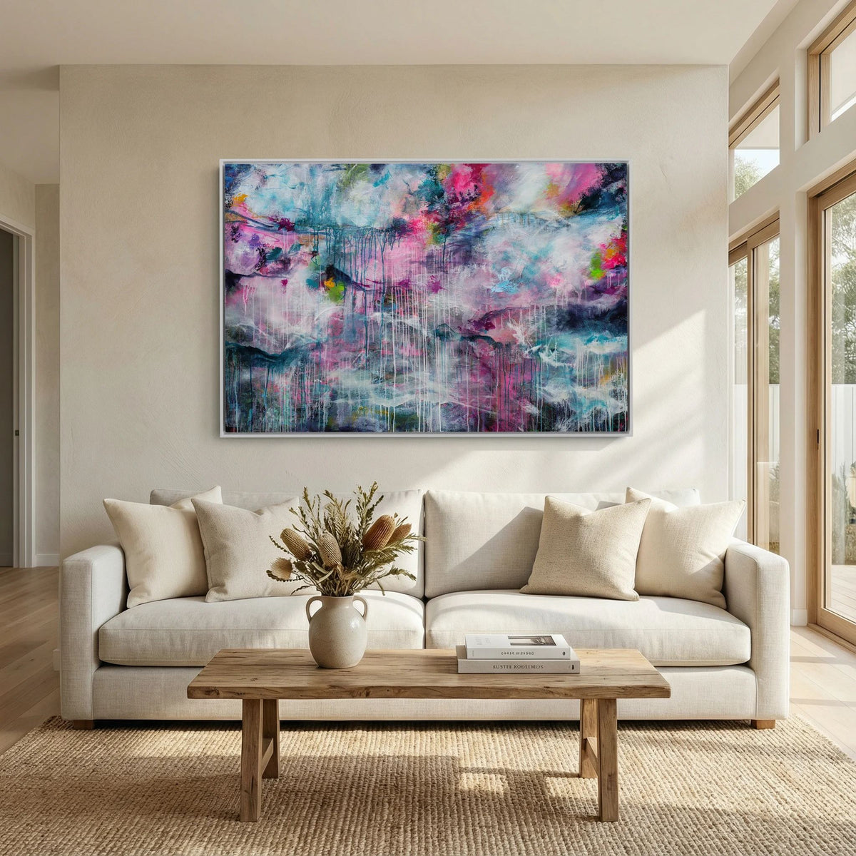 Rainfall - Framed Canvas Print