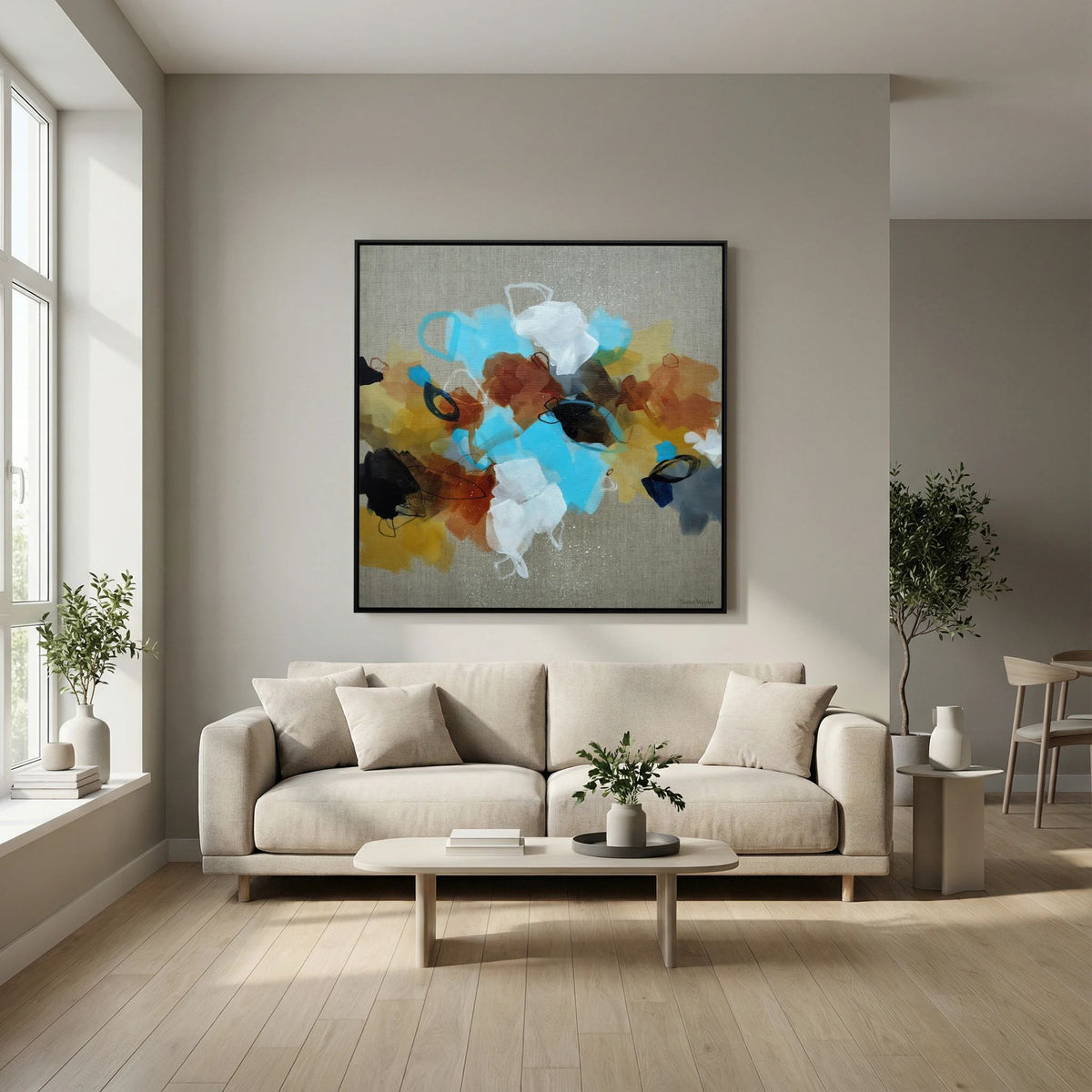 Moving Forward I - Framed Canvas Print