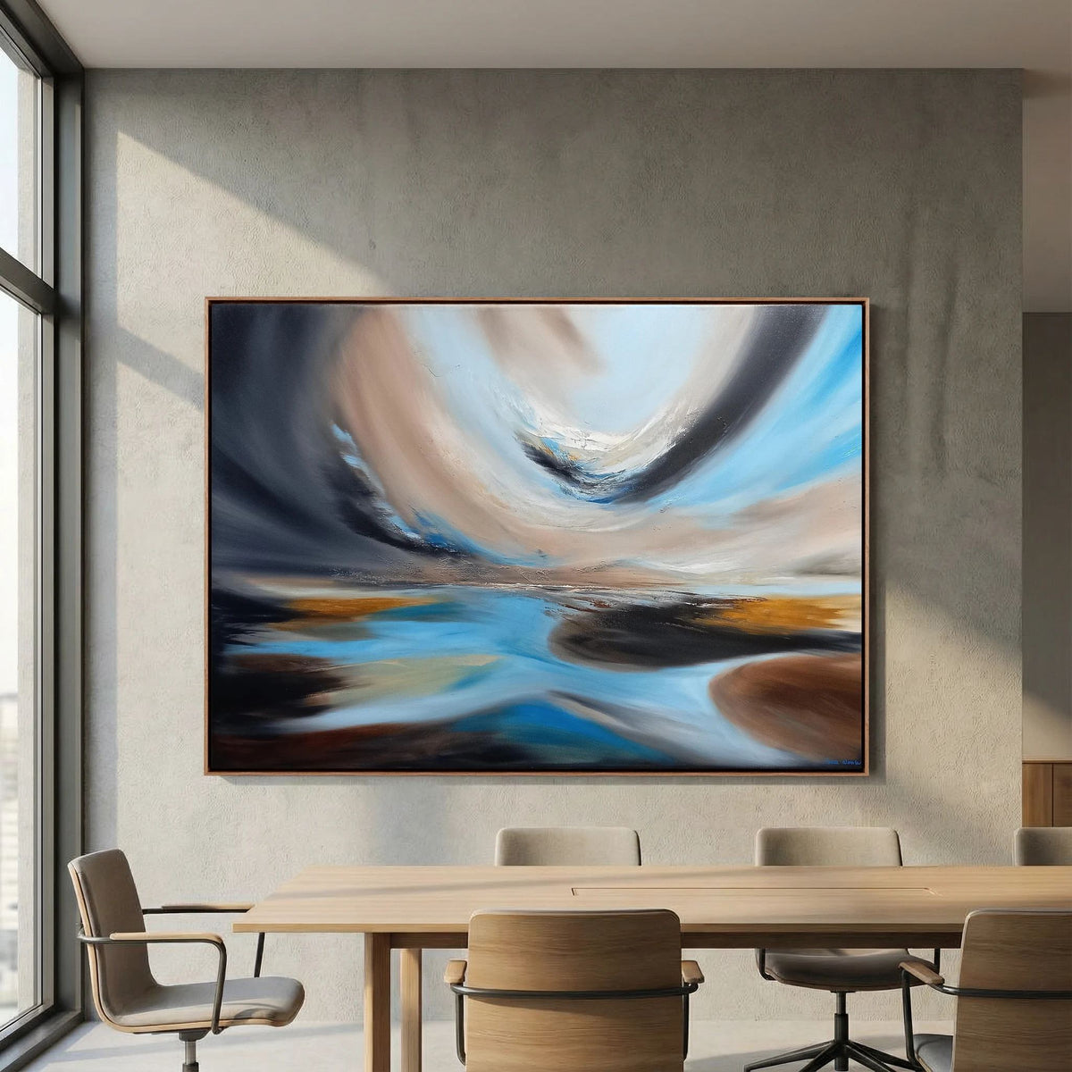 Stillness in the Drift - Framed Canvas Print