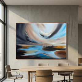 Stillness in the Drift - Framed Canvas Print