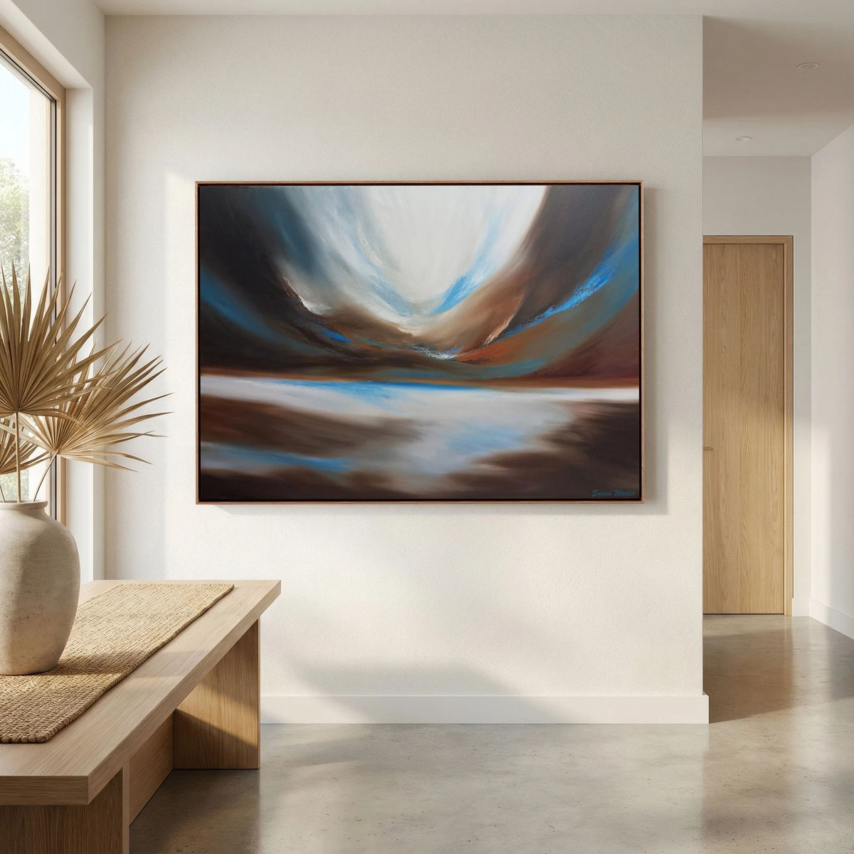 Drifting Light - Framed Canvas Print
