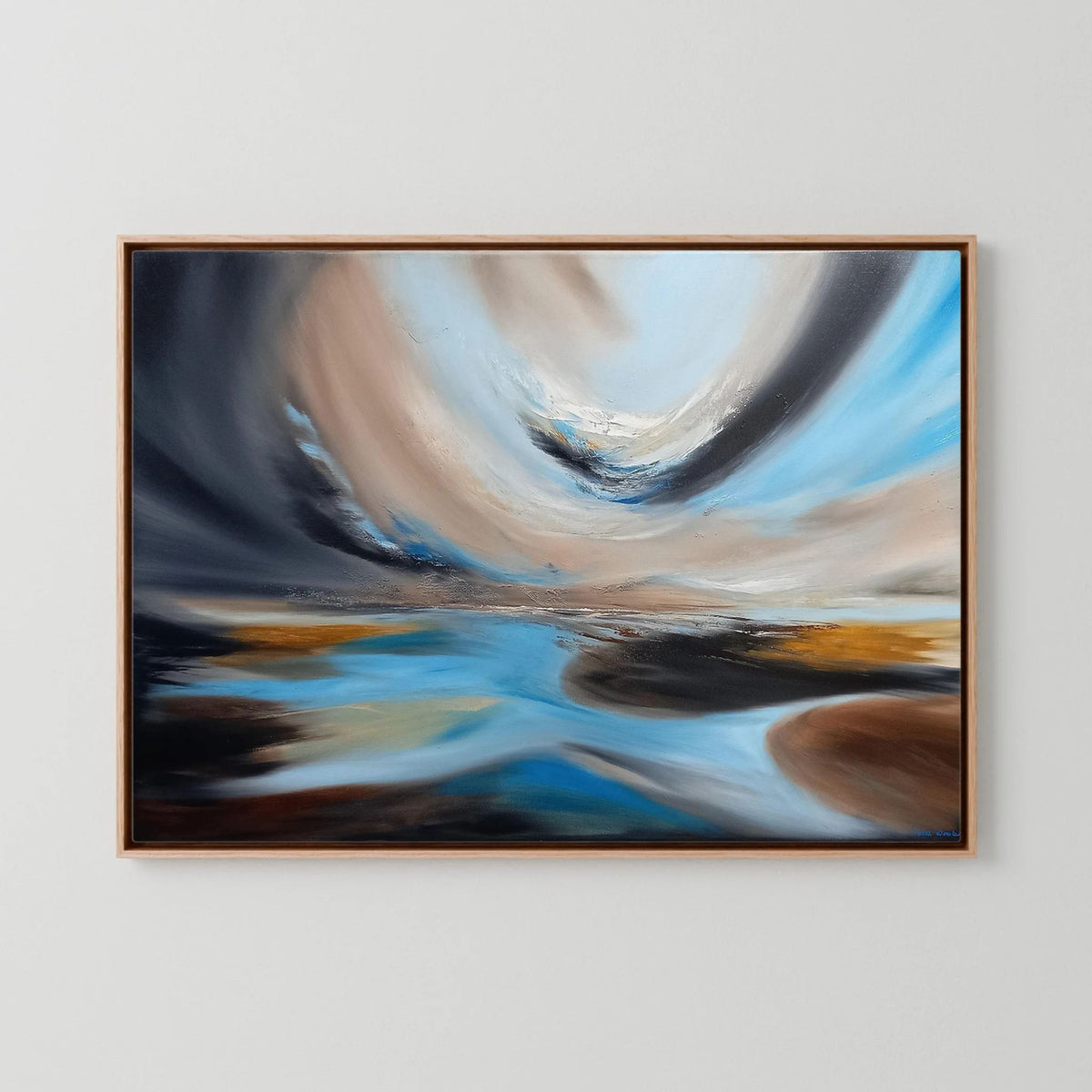 Stillness in the Drift - Framed Canvas Print