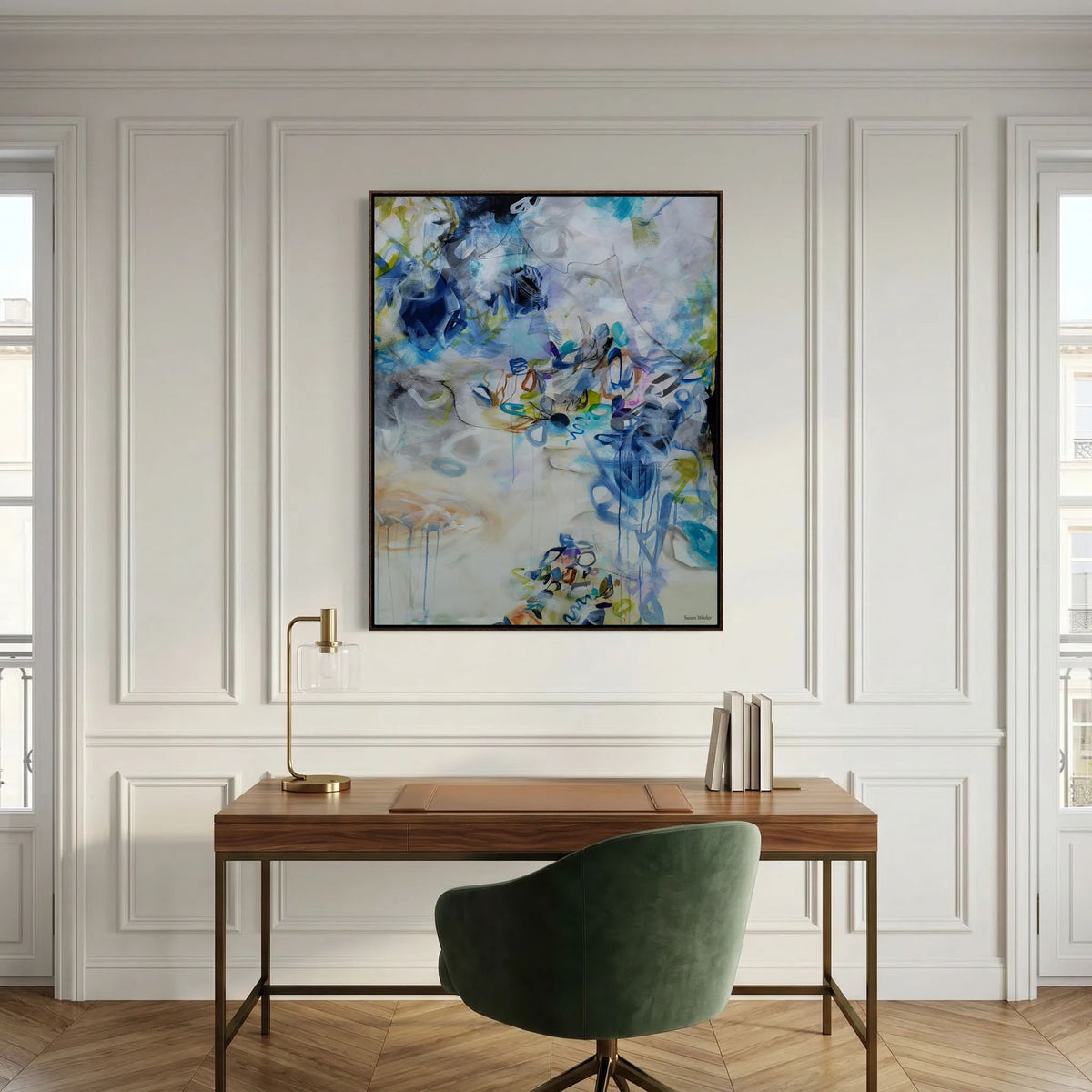 Exhaled Emotions - Framed Canvas Print