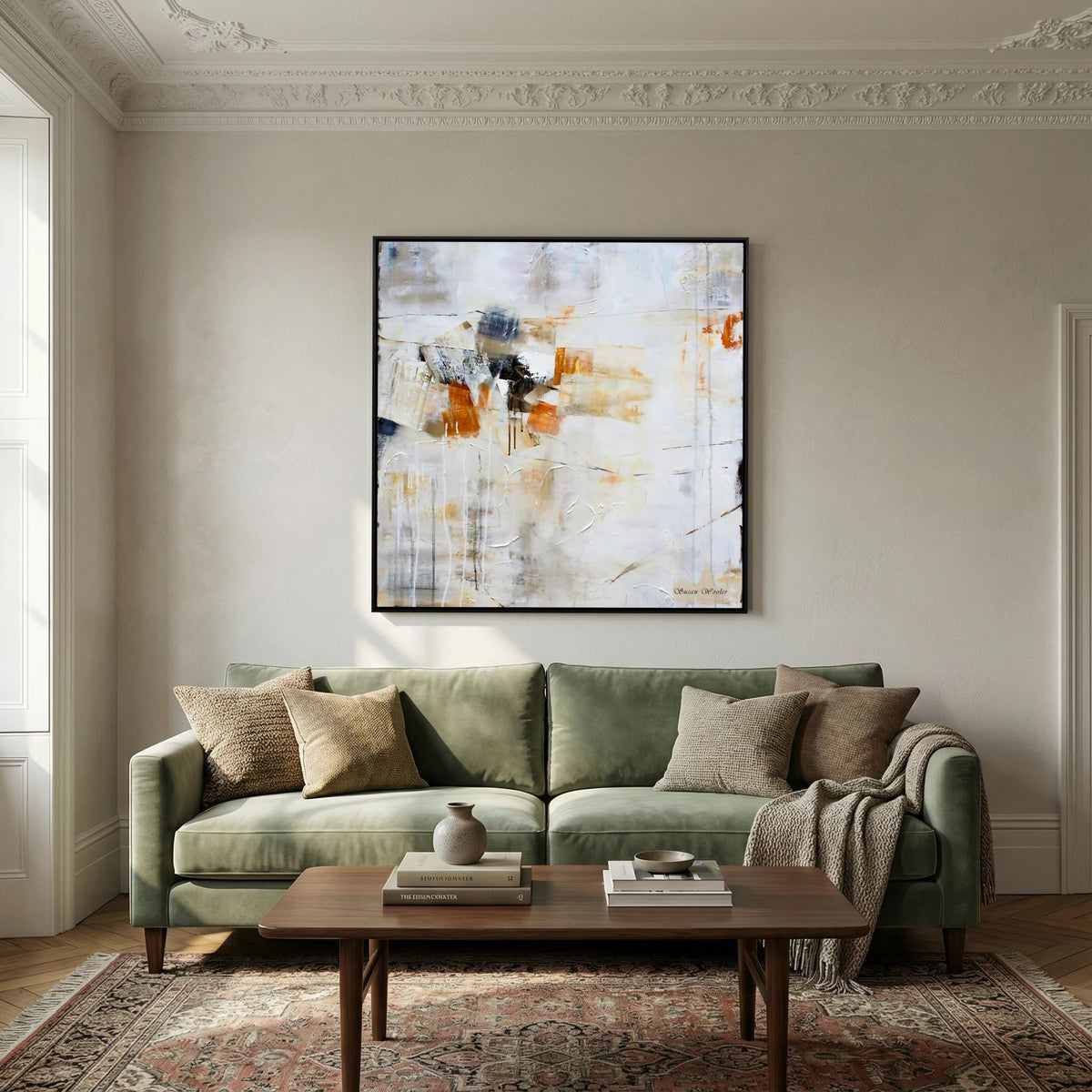 White Beach - Framed Canvas Print