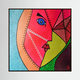 The Geometric Glance - Framed Canvas Print