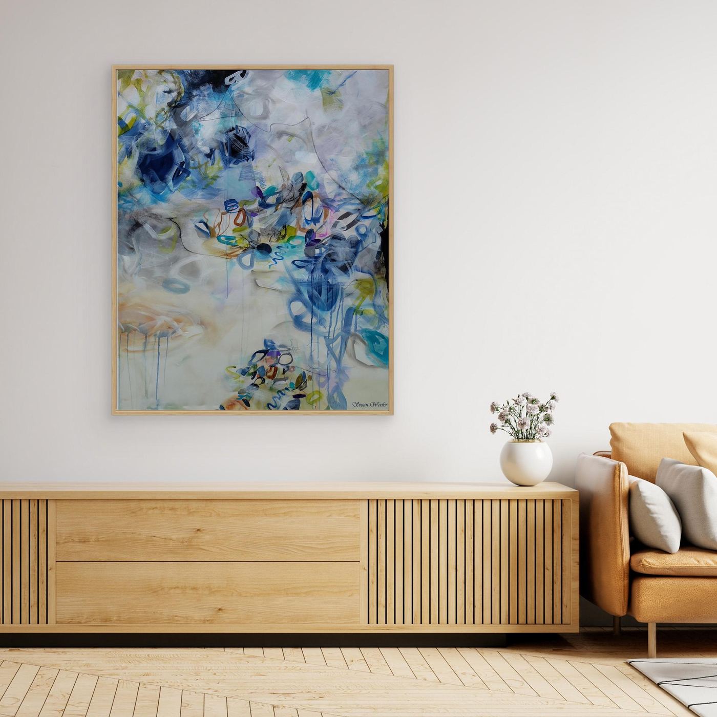 Exhaled Emotions - Framed Canvas Print by Susan Wooler