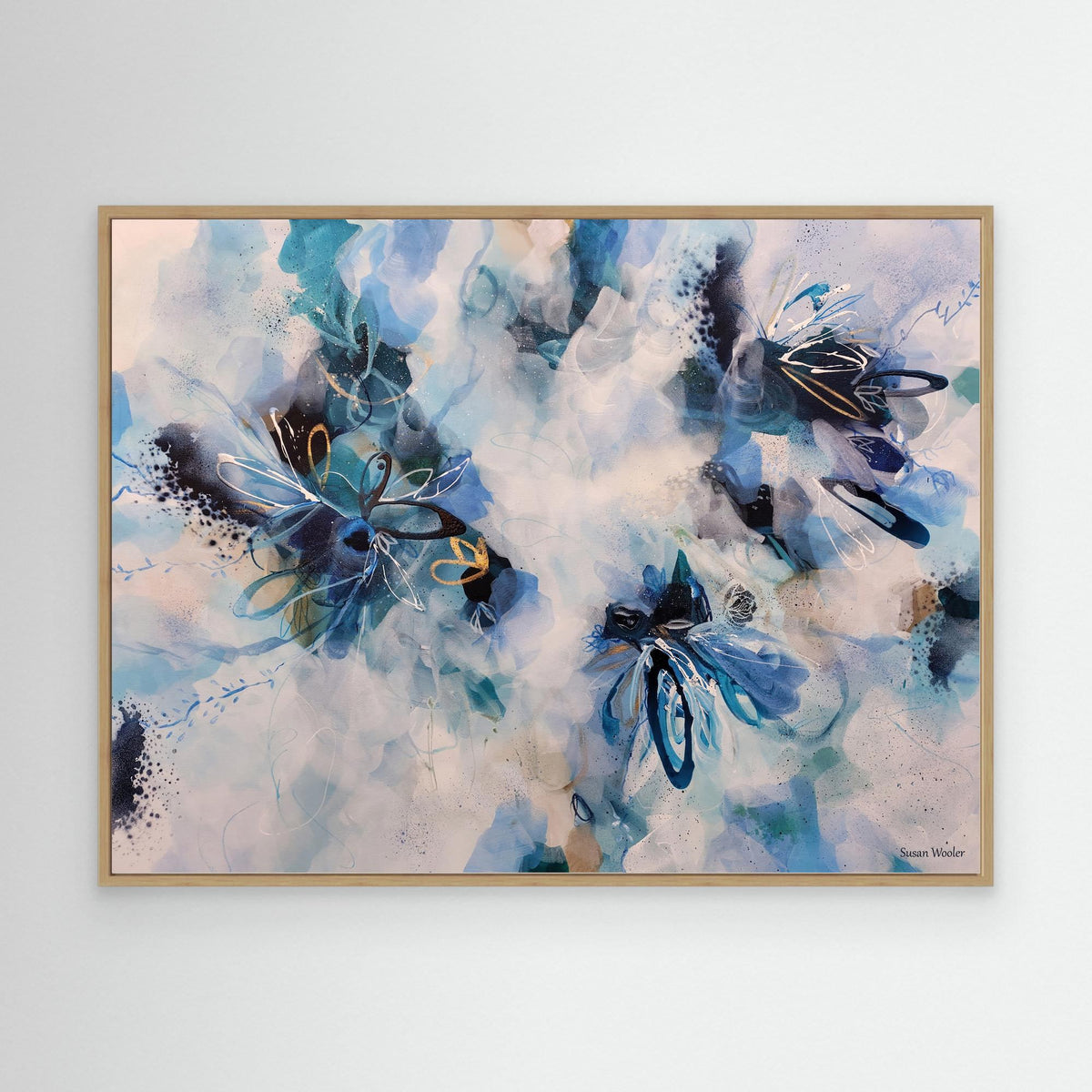 Whispering Petals - Framed Canvas Print