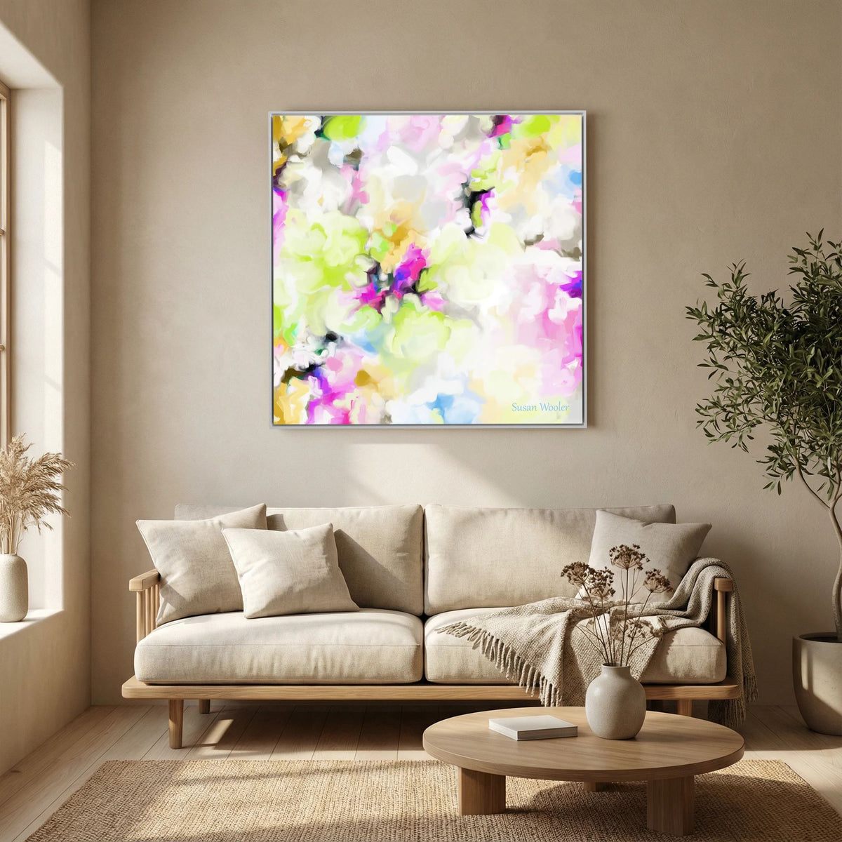Whispering Petals - Framed Canvas Print