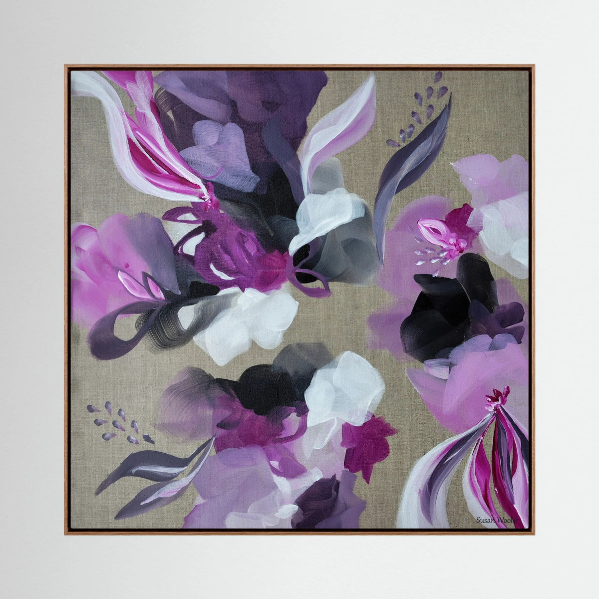 Peony Blush - Framed Canvas Print