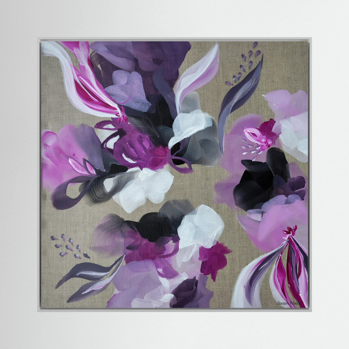 Peony Blush - Framed Canvas Print