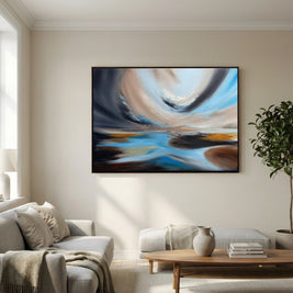 Stillness in the Drift - Framed Canvas Print
