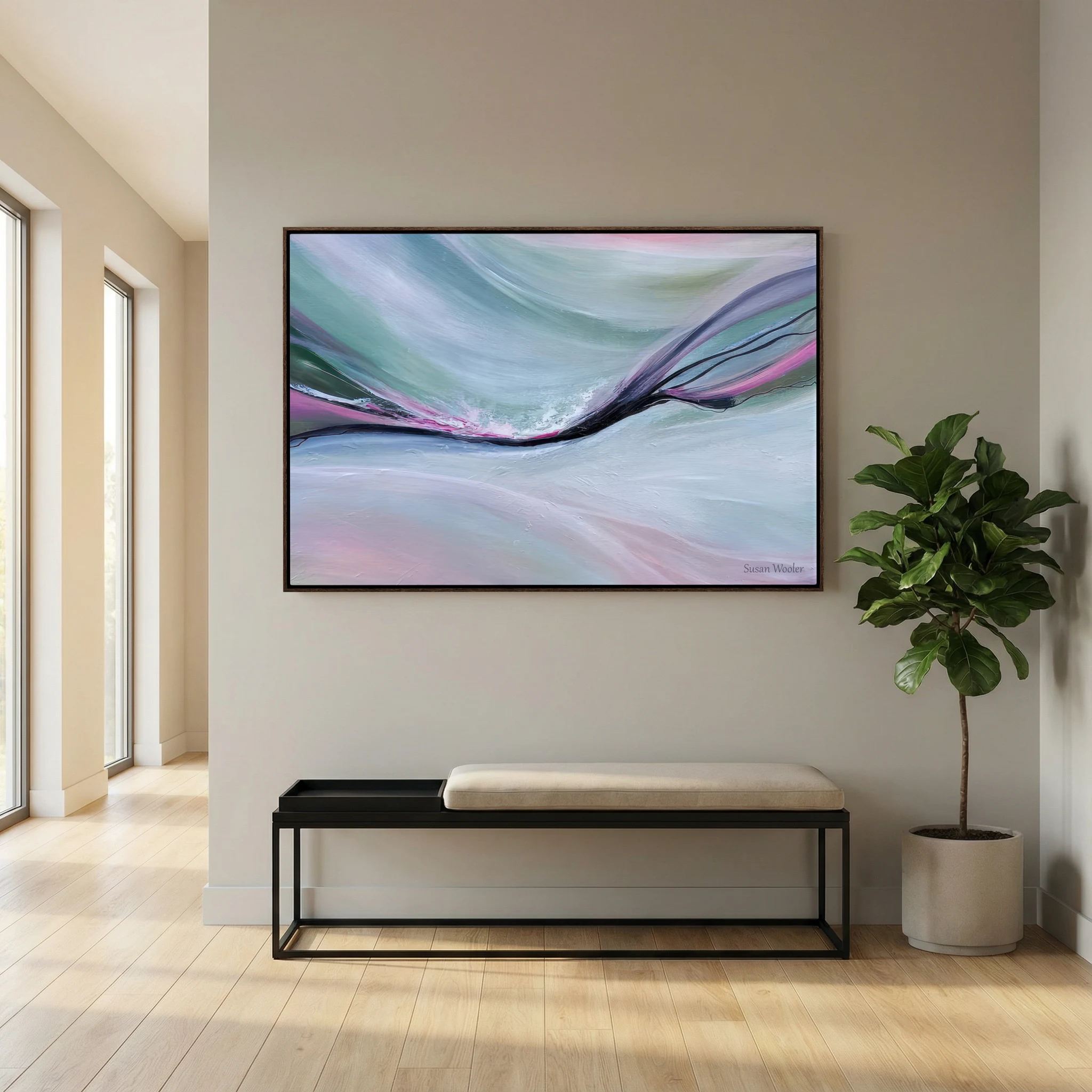 Night Sky - Framed Canvas Print