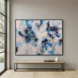 Whispering Petals - Framed Canvas Print
