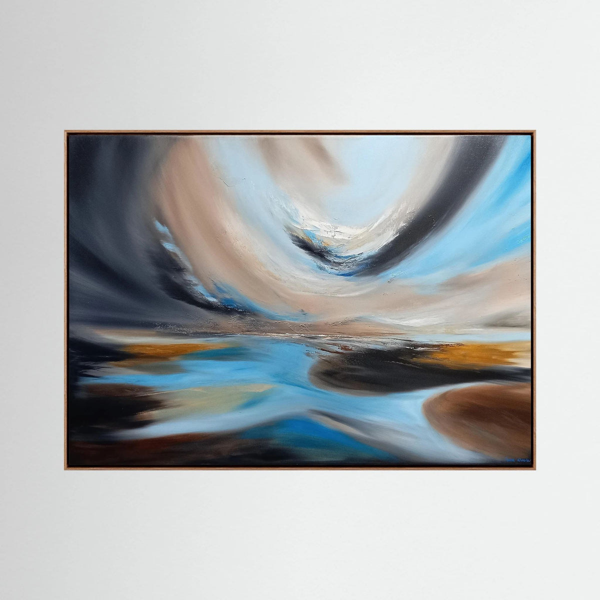 Stillness in the Drift - Framed Canvas Print