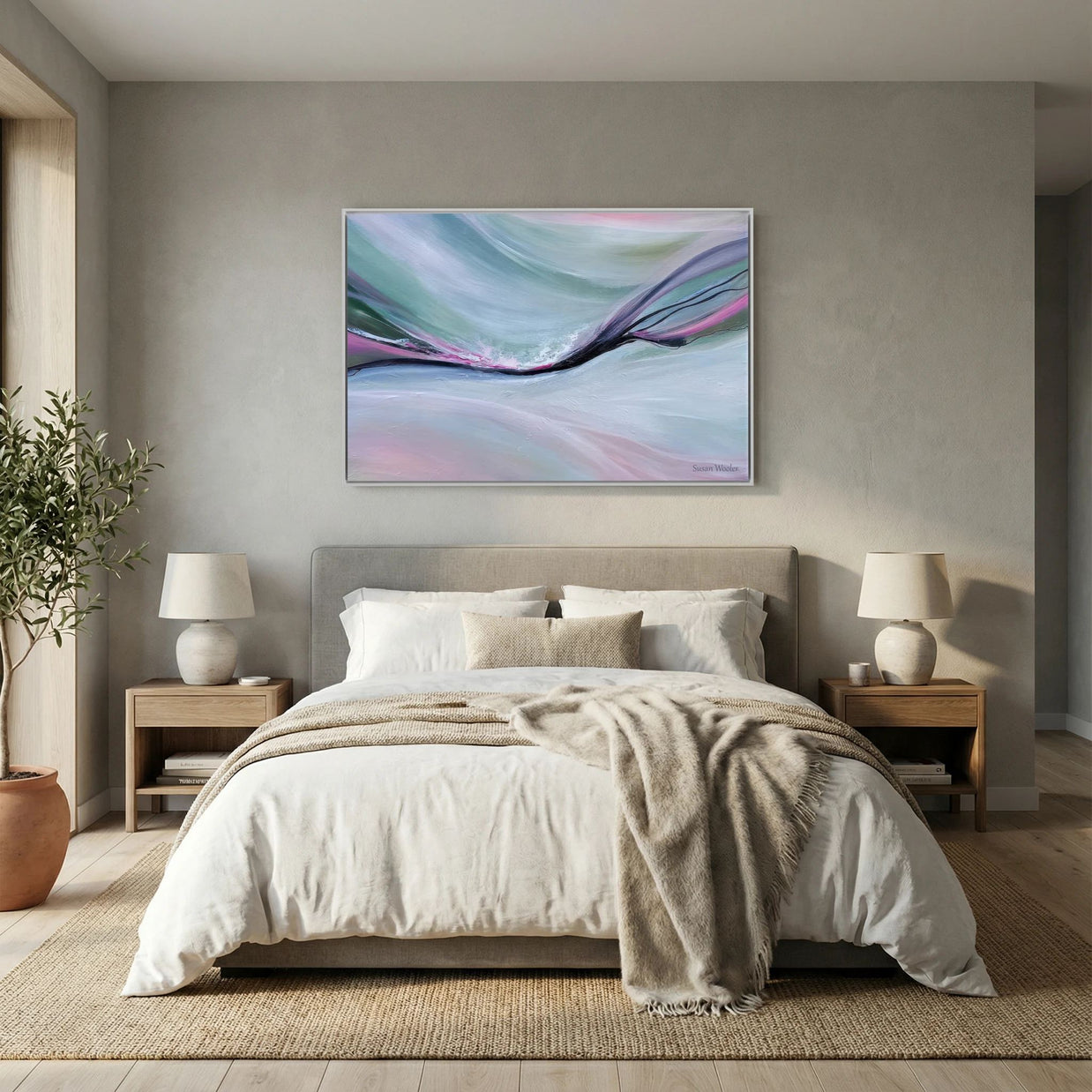 Night Sky - Framed Canvas Print