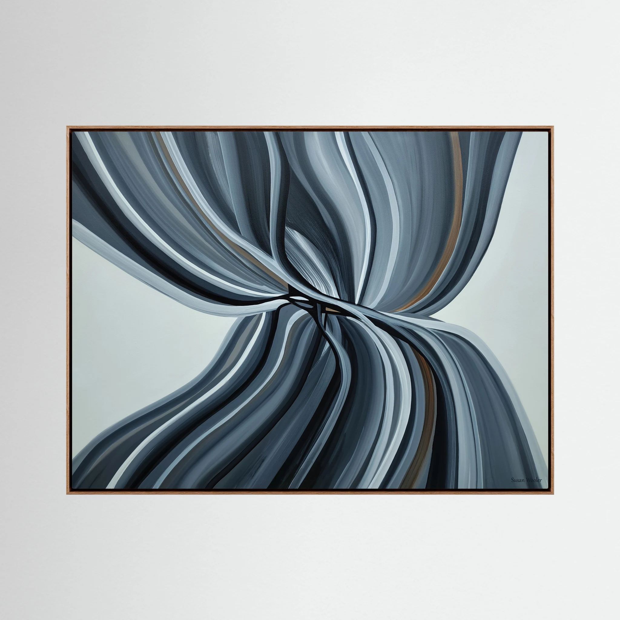 Structural Flow - Framed Canvas Print