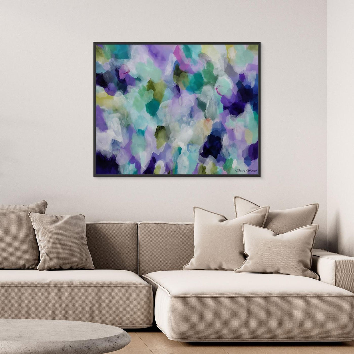Lavender Dreams II - Framed Canvs Print by Susan Wooler