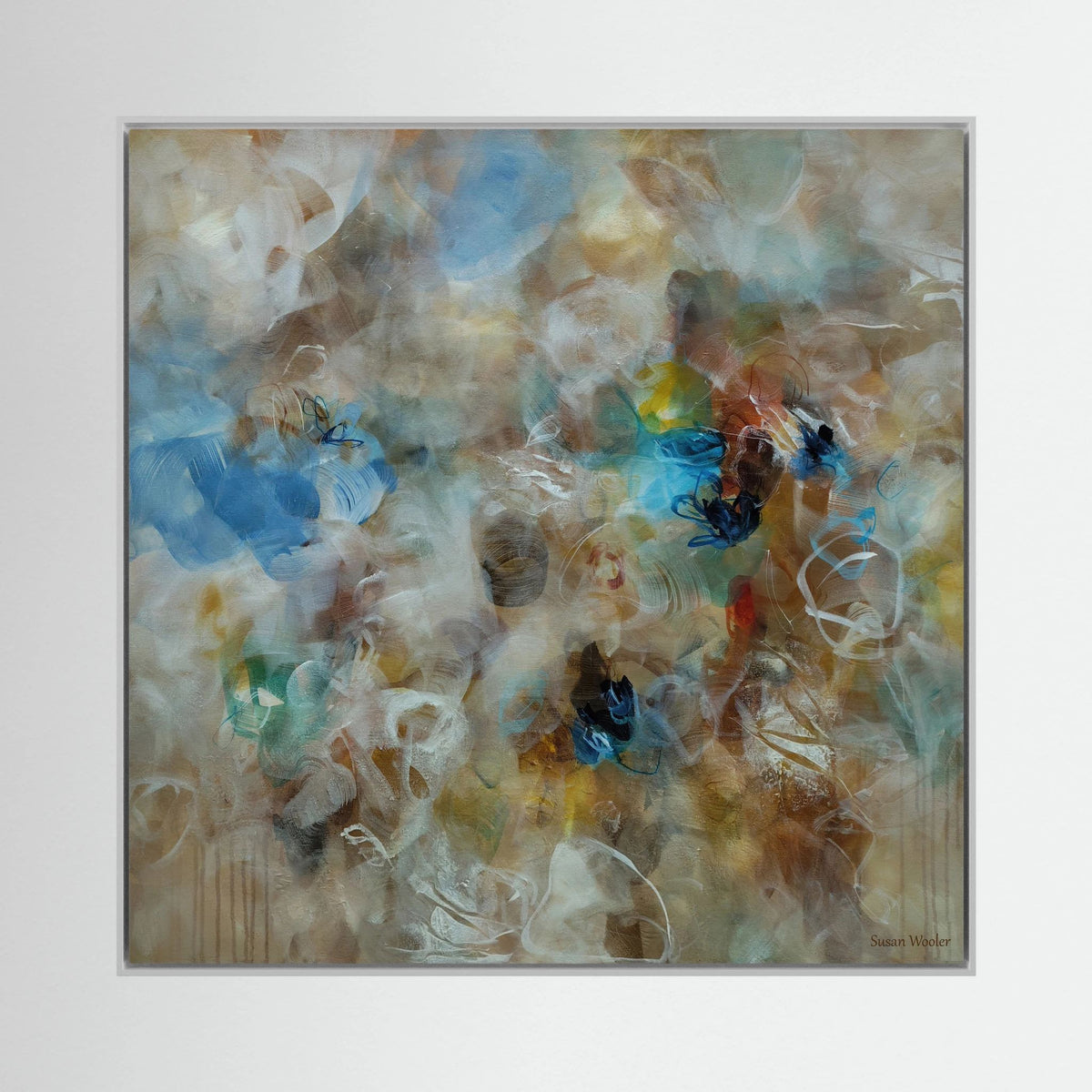 Sound of the raindrops - Framed Canvas Print