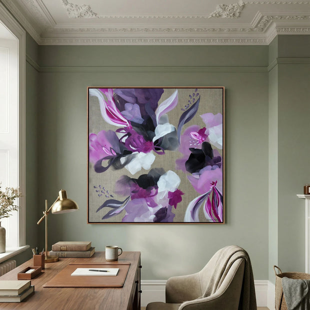 Peony Blush - Framed Canvas Print