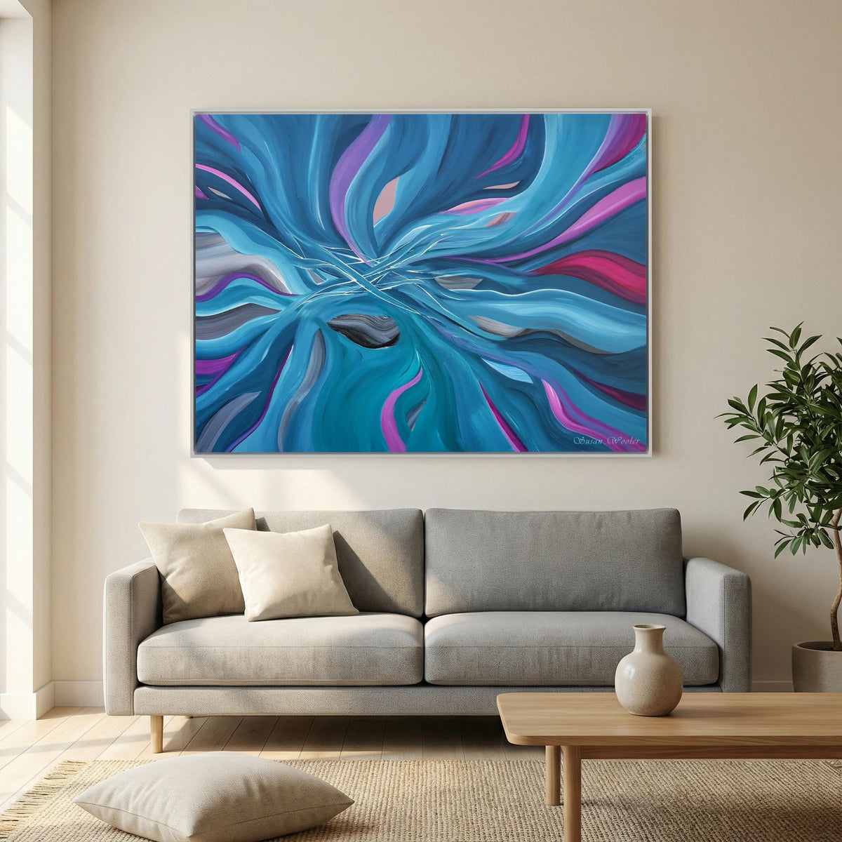 Luminescence - Framed Canvas Print
