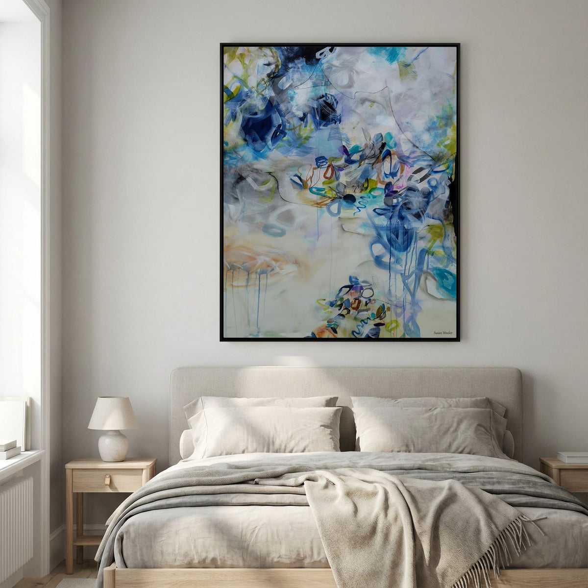 Exhaled Emotions - Framed Canvas Print