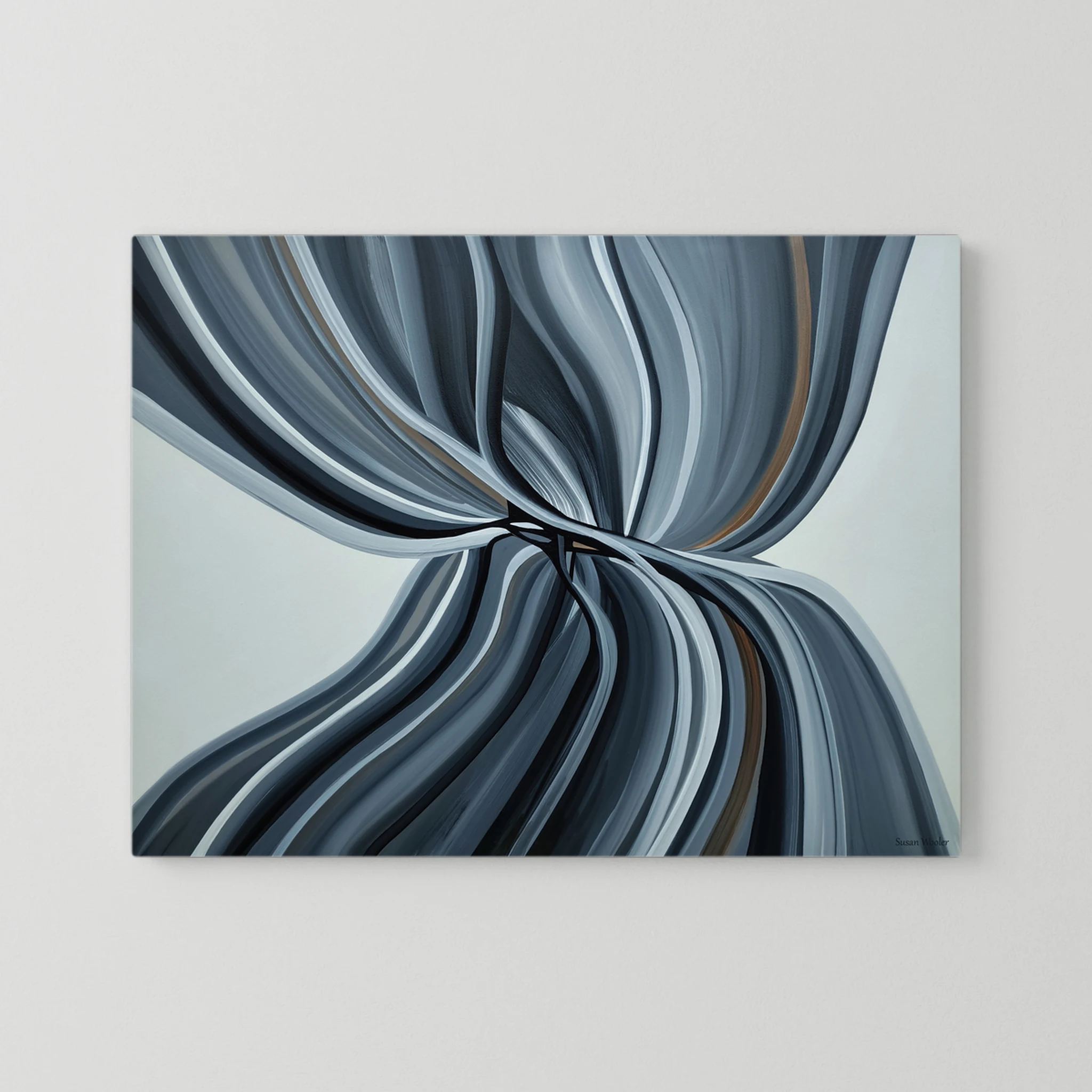 Structural Flow - Framed Canvas Print