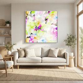Whispering Petals - Framed Canvas Print
