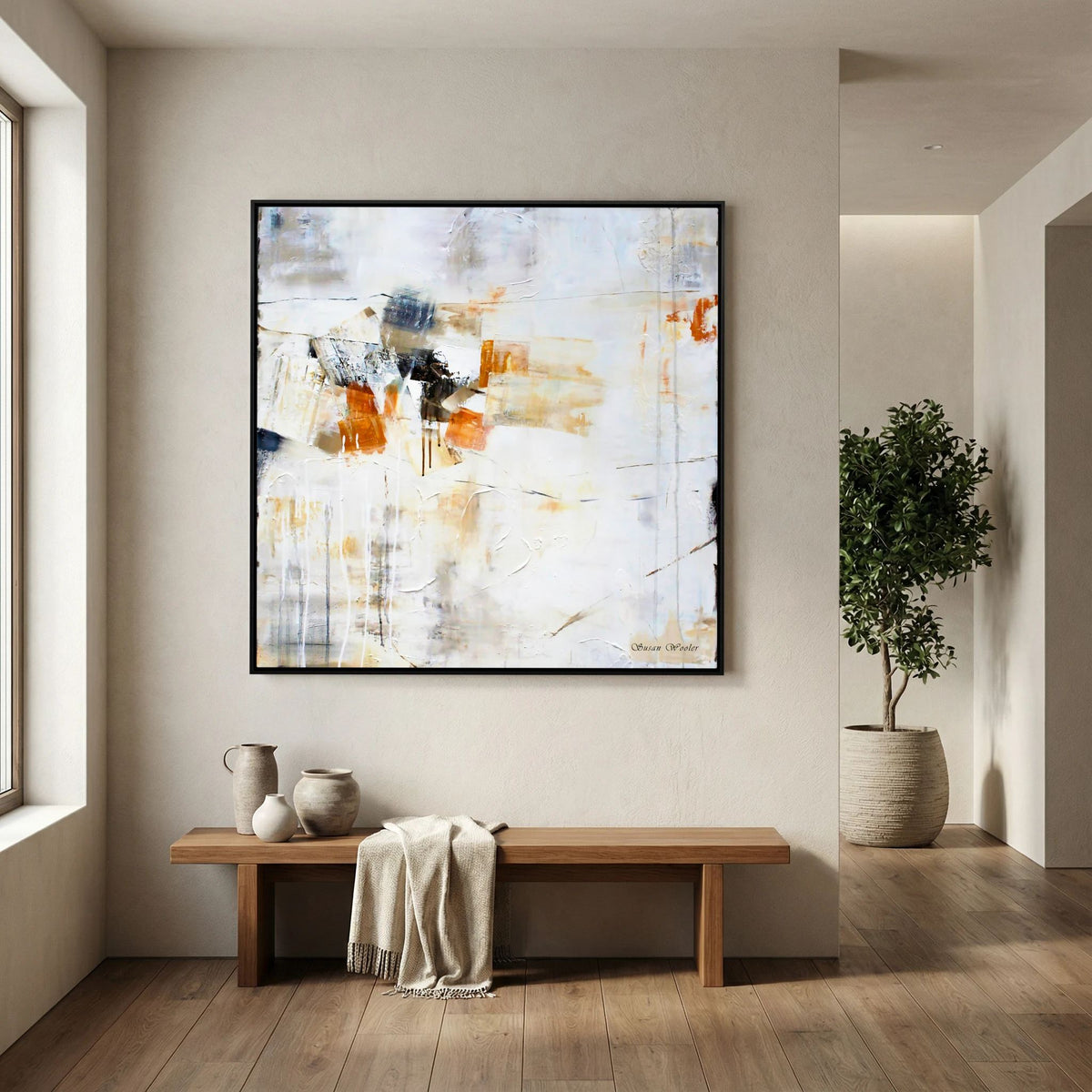 White Beach - Framed Canvas Print