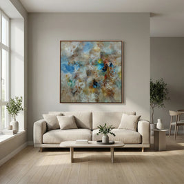 Sound of the raindrops - Framed Canvas Print