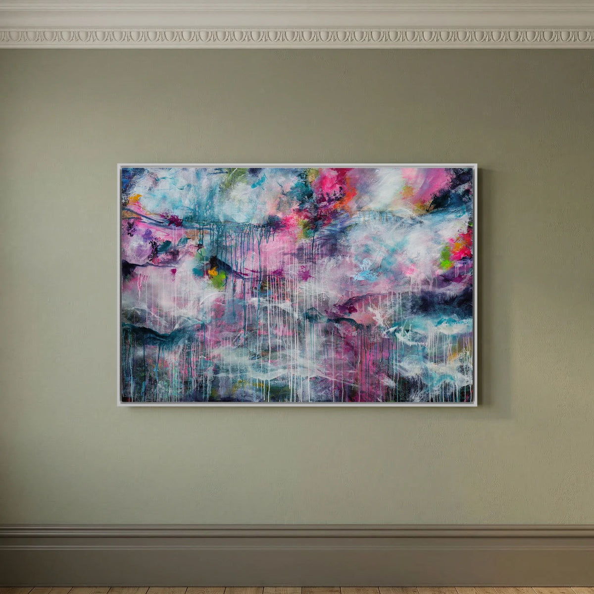 Rainfall - Framed Canvas Print