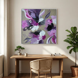 Peony Blush - Framed Canvas Print