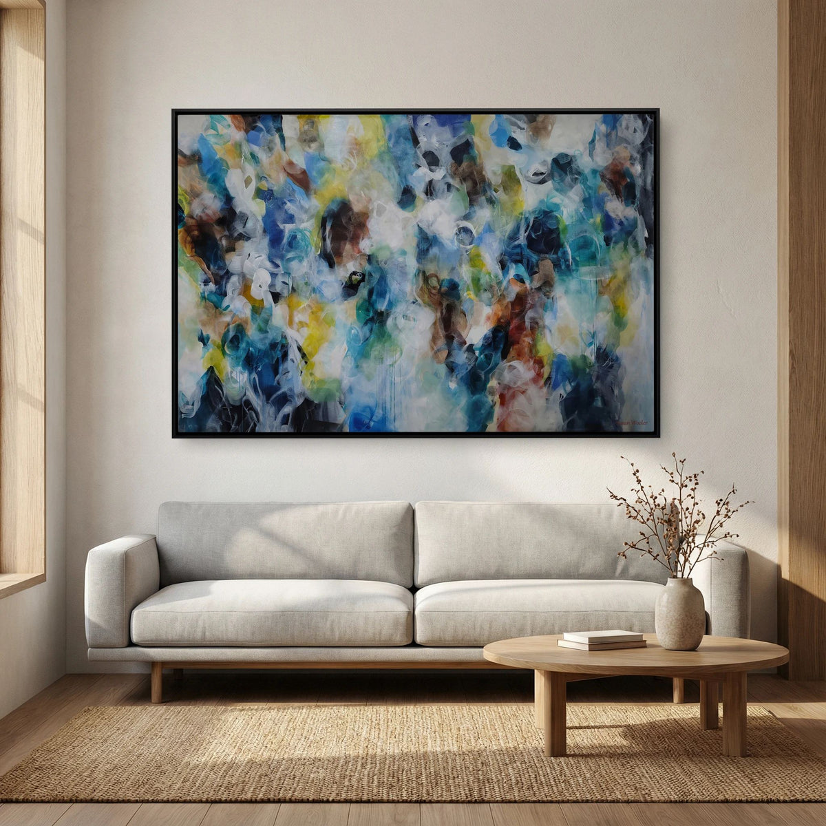Coastal Whispers - Framed Canvas Print
