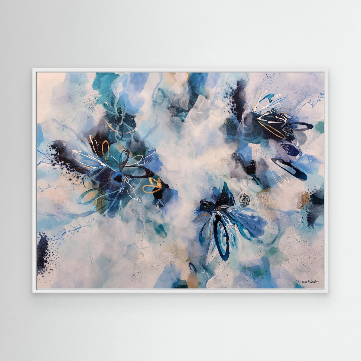 Whispering Petals - Framed Canvas Print