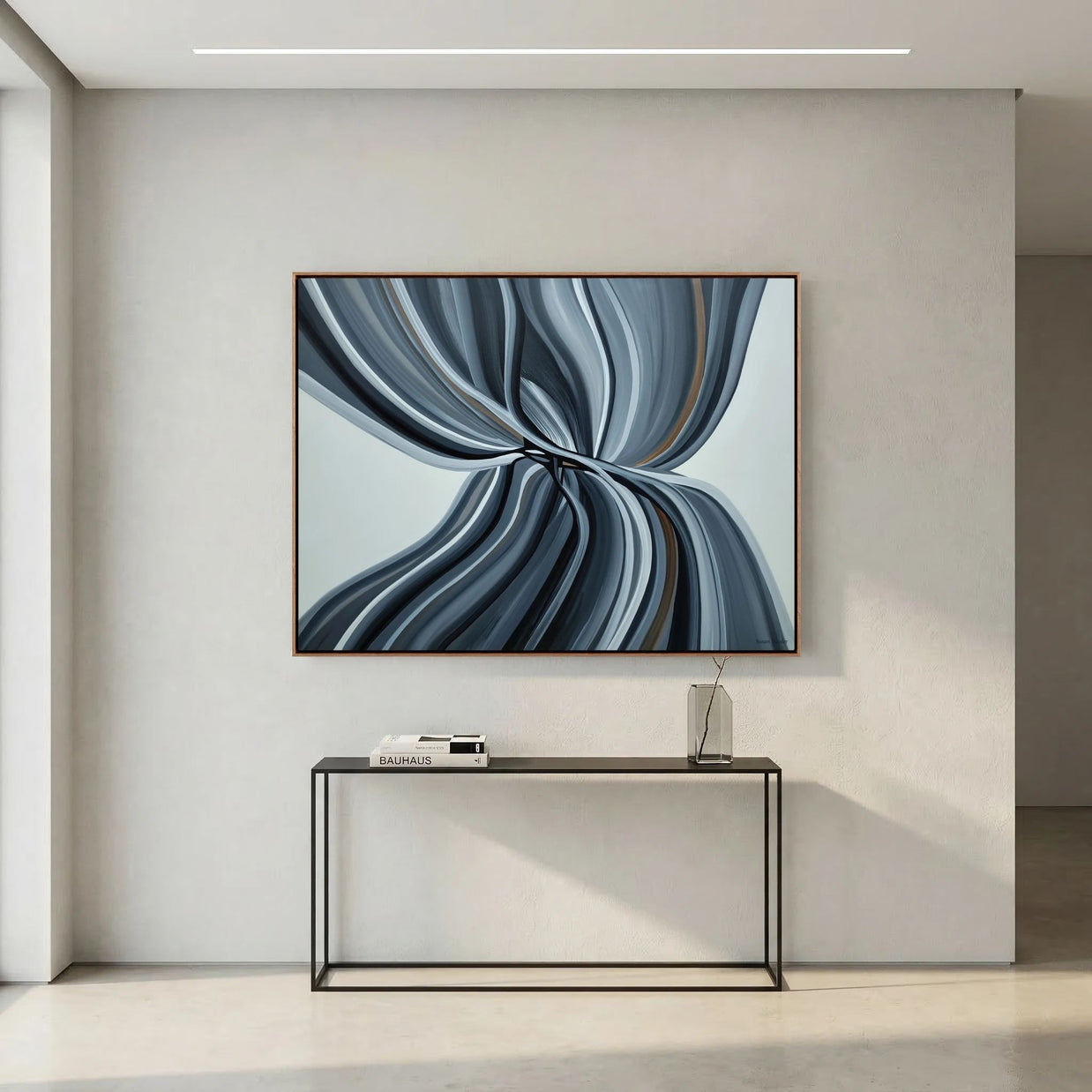 Structural Flow - Framed Canvas Print