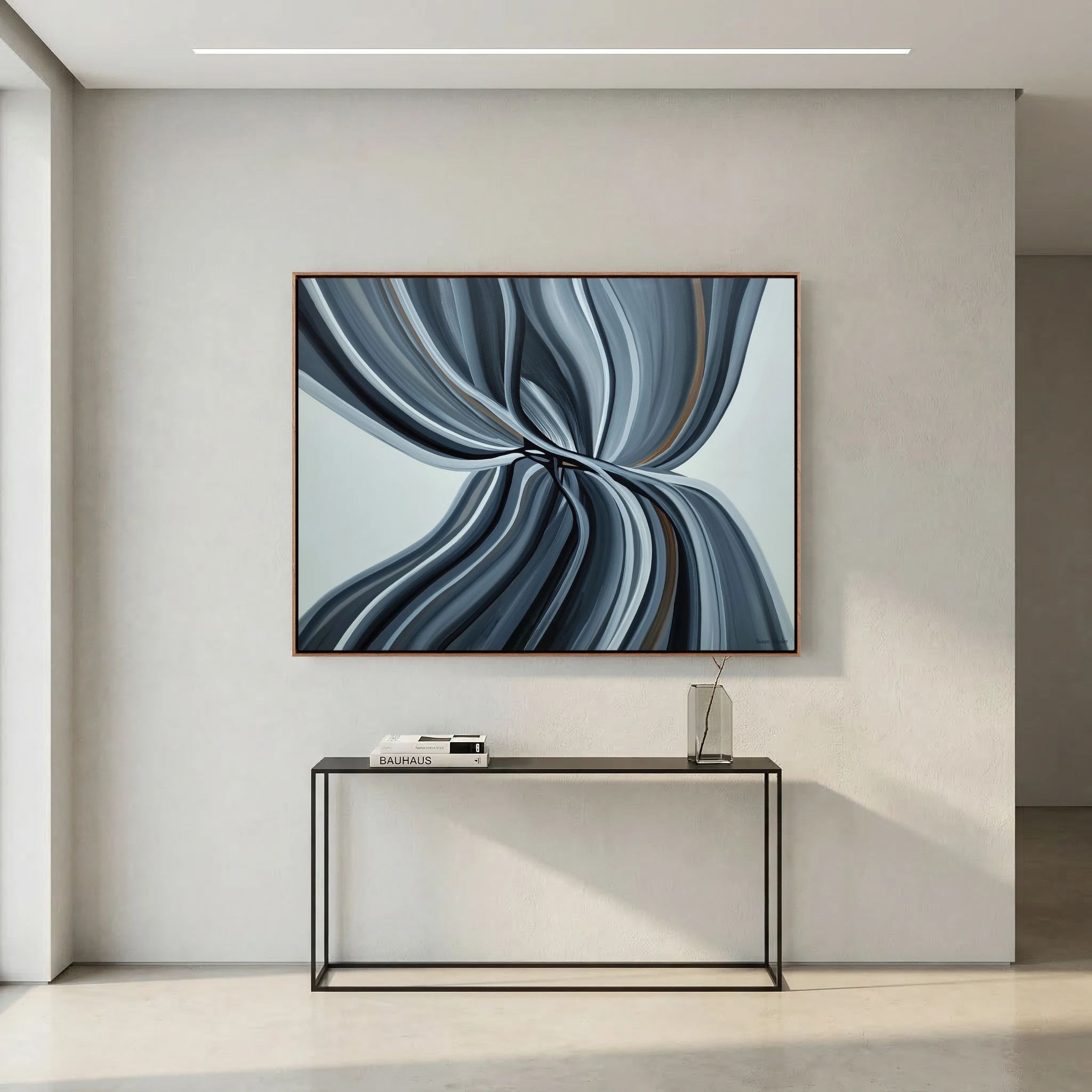 Structural Flow - Framed Canvas Print