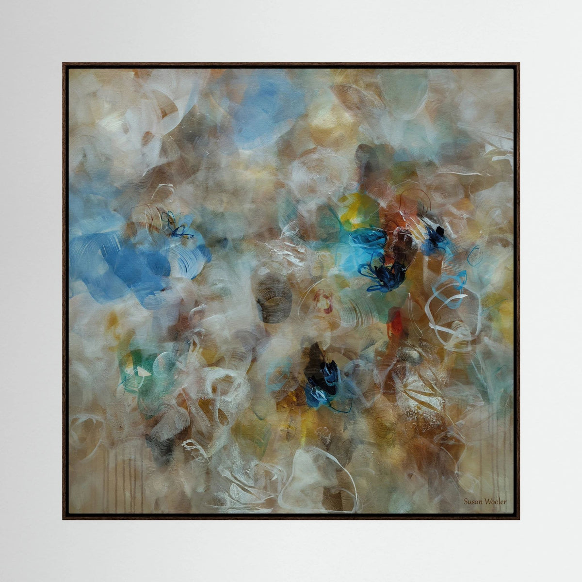 Sound of the raindrops - Framed Canvas Print