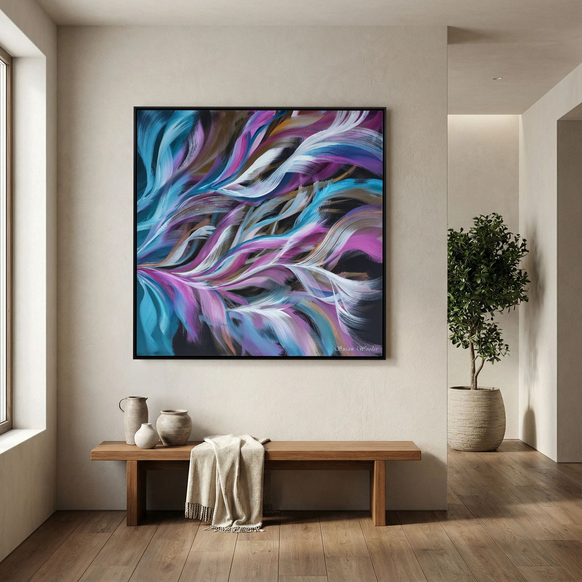 Kinetic - Framed Canvas Print