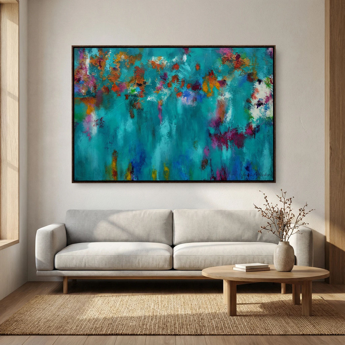 Where the Ridge Meets the Deep - Framed Canvas Print