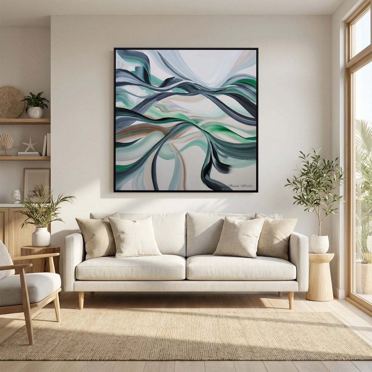 Undulation - Framed Canvas Print