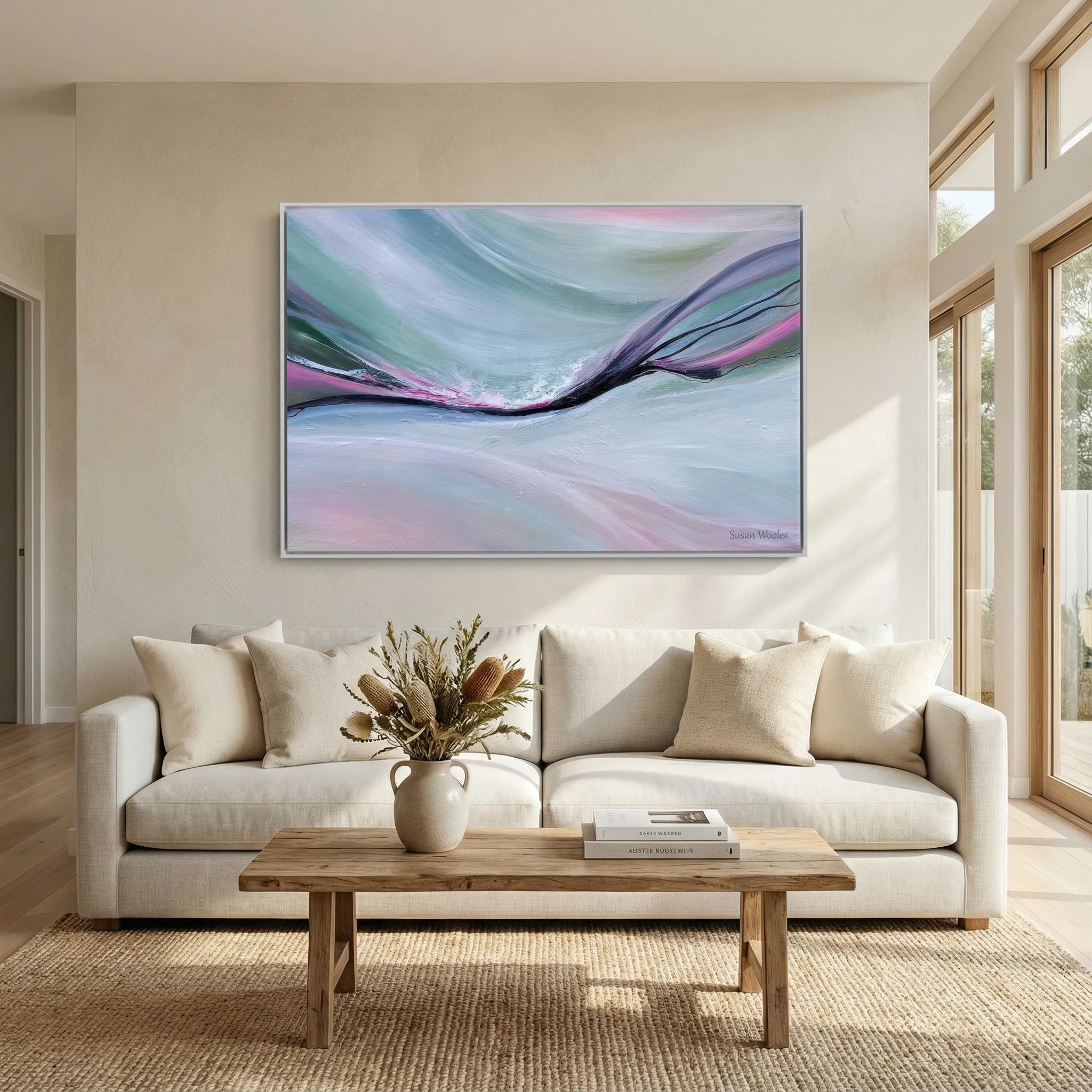 Night Sky - Framed Canvas Print
