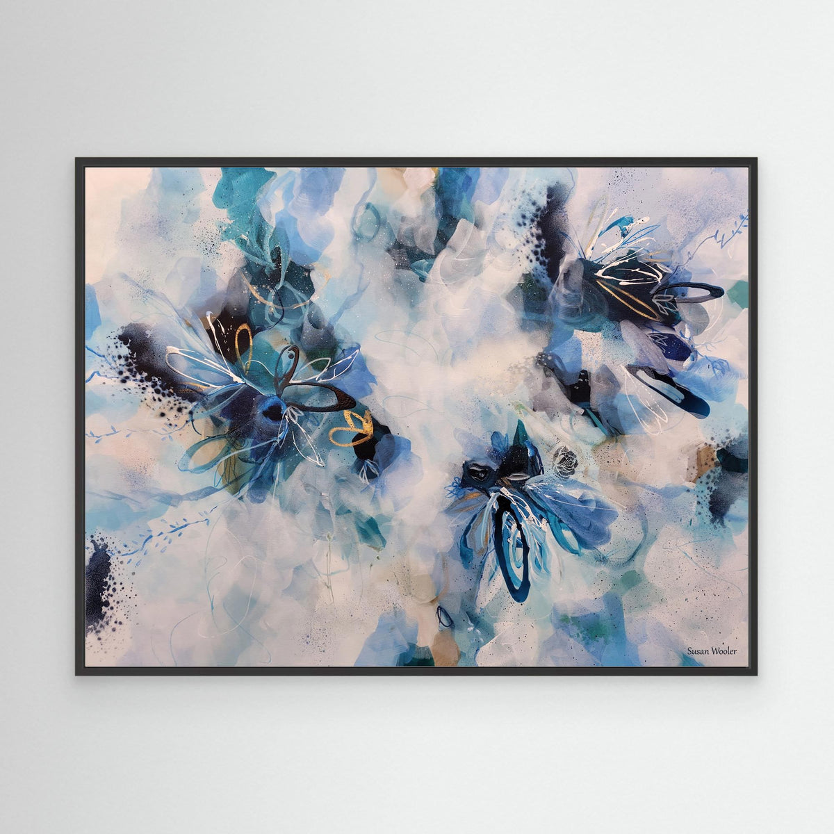 Whispering Petals - Framed Canvas Print