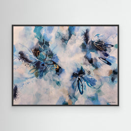 Whispering Petals - Framed Canvas Print